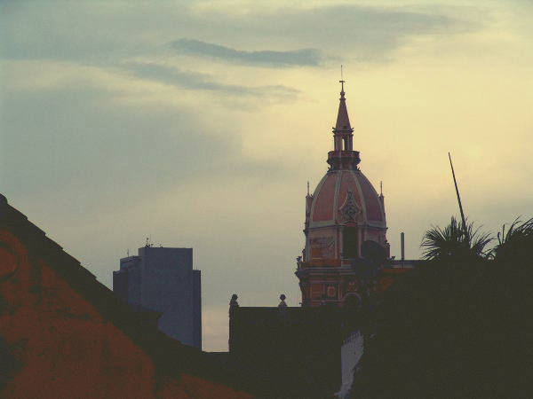 Cartagena - Historic buildings Cartagena Cathedral and sky