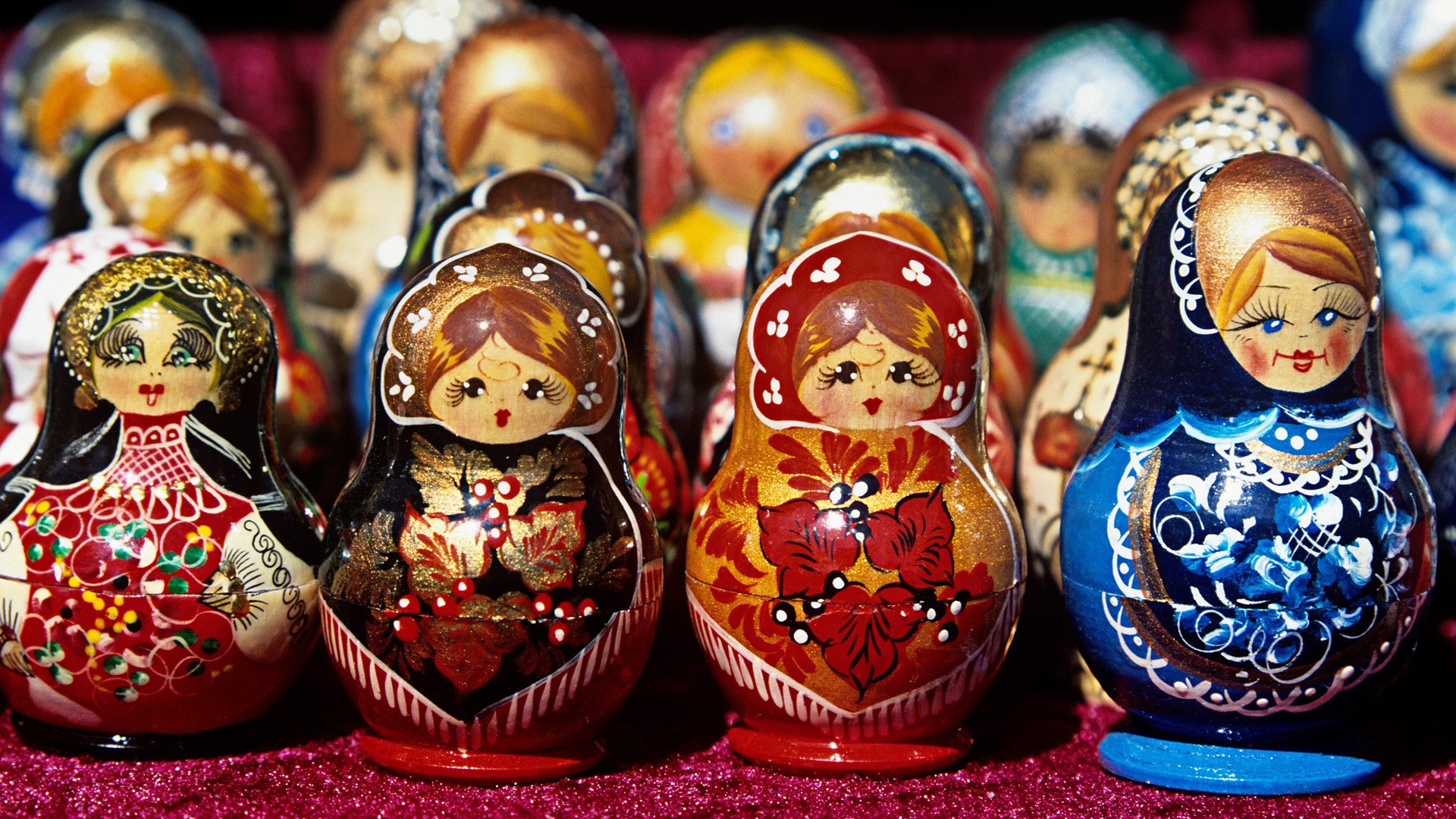 A series of matryoshka dolls