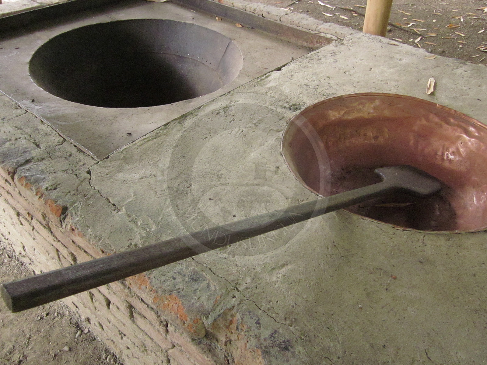 Copper cauldrons at Hacienda Piedechinche