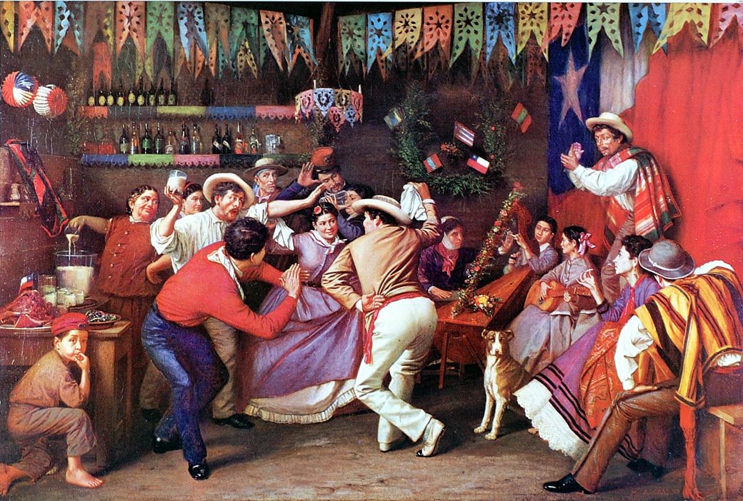 People dancing Zamacueca